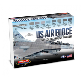 CE01 Lifecolor US Airforce 1970 to present Airforce set Set 3 (8 x 22ml)