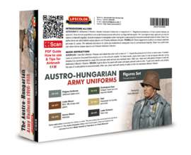 CS59 Lifecolor The Austro-Hungarian Army Uniforms (The Set Contains 6 acrylic colors)