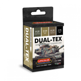 CF05 Lifecolor Dual-Tex US Amry Camouflage colors 1970/1980  (This set contains 4 acrylic colors)