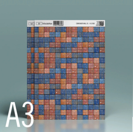 MT981 1:87 Modeltex A3 Container wall 1 (420mm x 297mm x 5mm)
