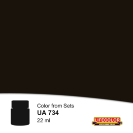 UA734 LifeColor Worn Black (22ml) FS36044