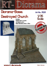RT35201 1:35 RT-Diorama Diorama-Base: Destroyed Church 32 cm x 33 cm