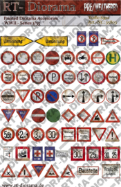 RT35803 1:35 RT-Diorama Printed  Traffic-Signs