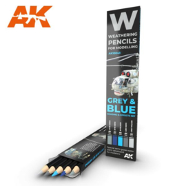 AK10043 Grey & Blue Shading & Effects set (5 Pecils)