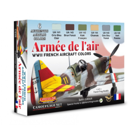CS56 Lifecolor French Aircarft WWII (The Set Contains 6 acrylic colors)