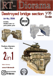 RT35014 1:35 RT-Diorama  Destoyed bridge section