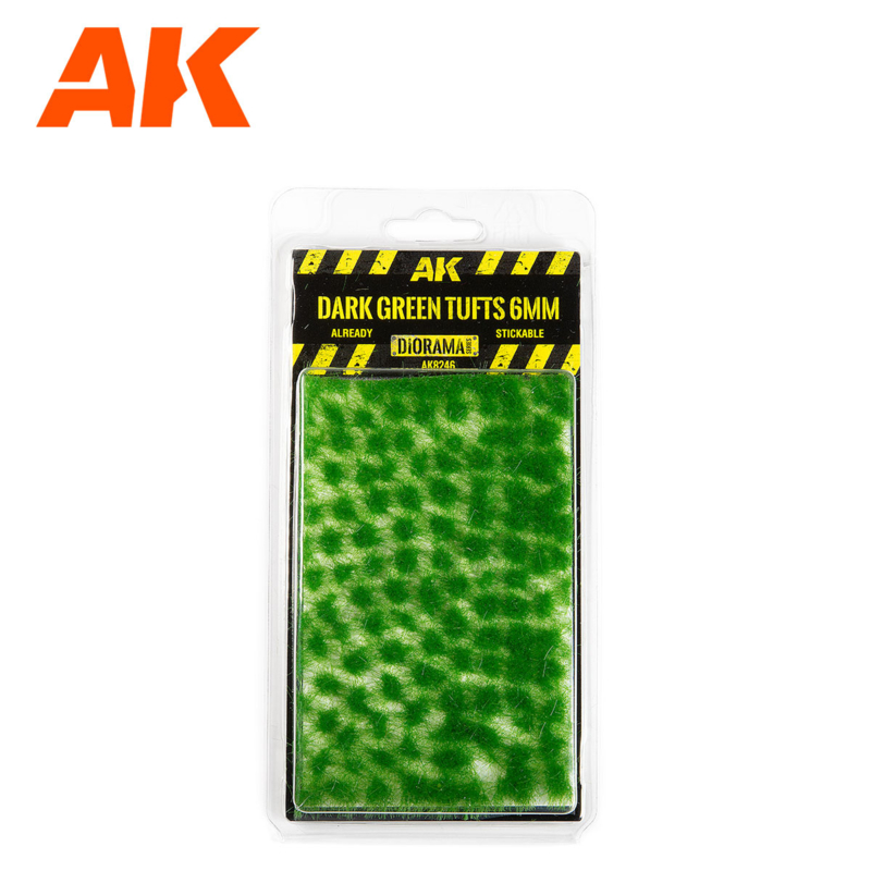 AK8246 DARK GREEN TUFTS 6MM | AK-Interactive Diorama Plants & Grass ...
