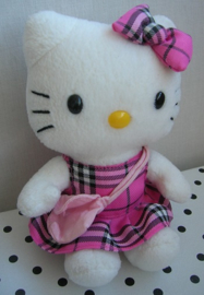 Hello Kitty knuffel geruit met tasje | TY