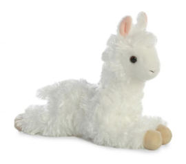 Alpaca knuffel wit liggend | Aurora