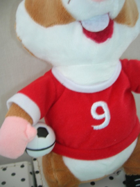 Hamster knuffel rood met voetbal | Albert Heijn