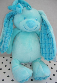 Konijn knuffel Basic Bunny blauw met muziekdoosje | Tiamo