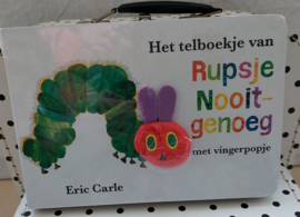 Rupsje Nooitgenoeg telboekje met vingerpopje