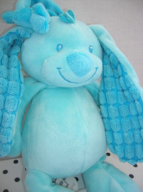 Konijn knuffel Basic Bunny blauw met muziekdoosje | Tiamo