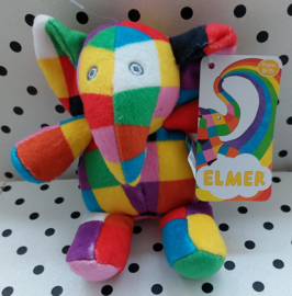 Elmer de olifant knuffel rammelaar- David McKee