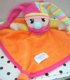 Clown knuffeldoekje oranje/roze | Simba Baby