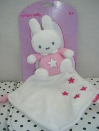Nijntje knuffeldoekje roze met sterren | Tiamo