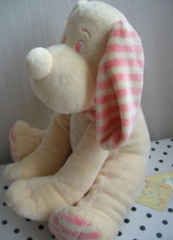 Hond knuffel ecru/roze met muziekdoosje | Cher & Cherry Anna Club Plush