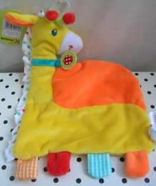 Giraffe knuffeldoekje oranje/geel | Nicotoy