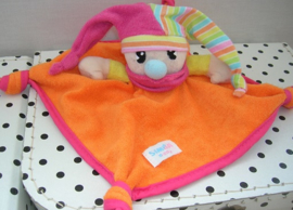 Clown knuffeldoekje oranje/roze | Simba Baby