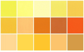 Color samples yellow