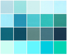 Color samples aqua