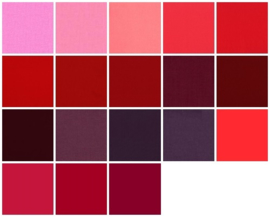 Color samples red