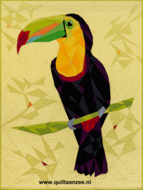 BILL the Toucan - Pattern, fabric and Wonderfil Decobob WT80