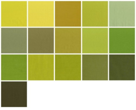Color samples yellow-green
