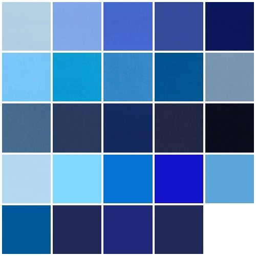 Farbmuster Blau