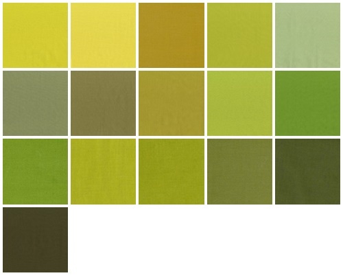 Farbmuster Gelb-Grün