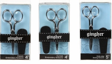 Gingher 4 Curved Embroidery Scissors