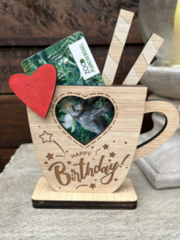cup giftcardhouder happy birthday