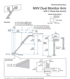 Ergotron MXV Bureau Dubbele Monitor Arm