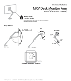 Ergotron MXV Bureau Monitor Arm