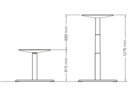 Bureau onderstel 2-motorig