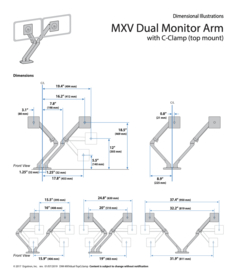 Ergotron MXV Bureau Dubbele Monitor Arm