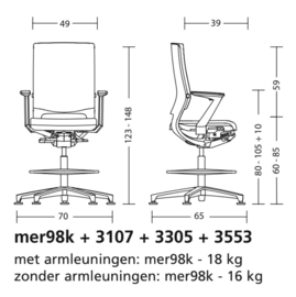 Klöber Mera 98 'Klimastuhl' bureaustoel met verwarming & ventilatie