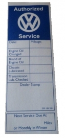 Service sticker