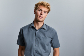 Men's Shortsleeve classic polycotton poplin shirt