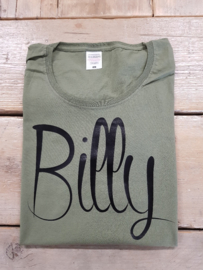 Sale t-shirt Billy | maat XL | olijfgroen             