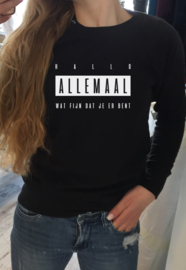 Sweater Hallo allemaal wat fijn dat je er bent