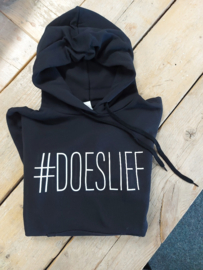 Sale hoodie Doeslief | maat M | zwart