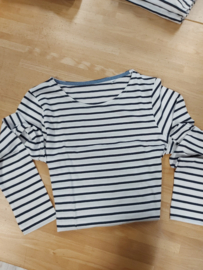 Sale t-shirt | maat M | wit-navy streep                       