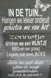 Steigerhout 40 x 60 In de tuin