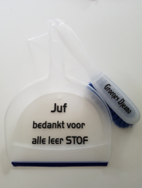 Stoffer Juf bedankt blauw