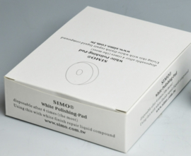 Polijstpads wit voor Simo disc polijstmachine, nieuw  prijs incl  btw en verzendkosten per 100 stuks