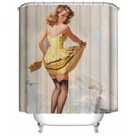Pinup douchegordijn