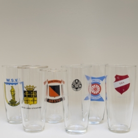 Set van 6 glazen verenigingen