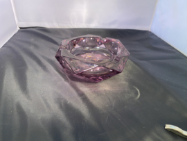 Grote 50s paarse kristal glazen asbak