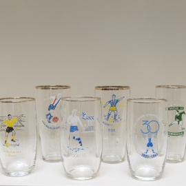 Set van 6 glazen sportvereniging